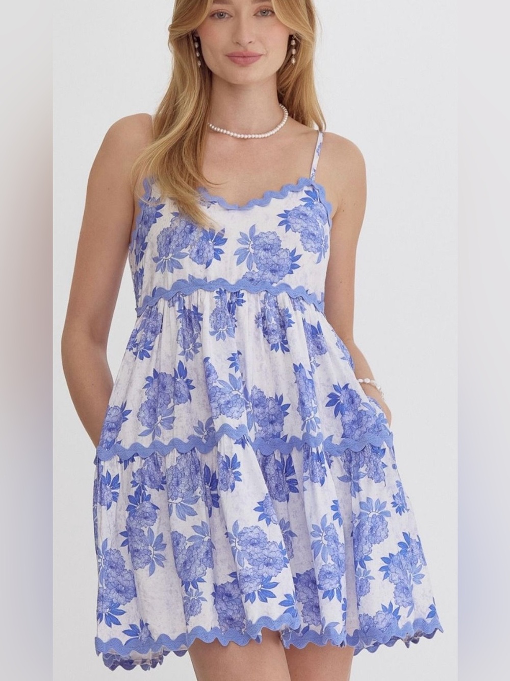French Blue Toile Sun Dress